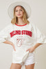Rolling Stones Towel & Sequin Embroidery T-Shirt