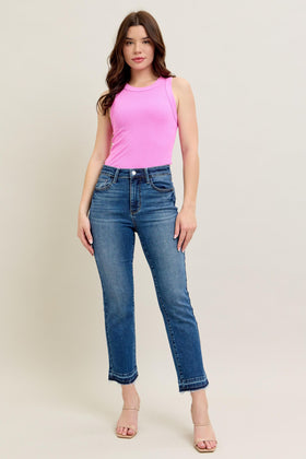 HW Vintage Wash Release Hem Kick Flare
