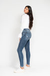 HW Skinny W/Destroy & Shark Bit Hem
