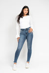 HW Skinny W/Destroy & Shark Bit Hem