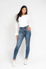 HW Skinny W/Destroy & Shark Bit Hem