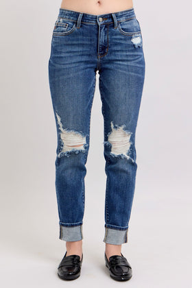 MR BF Fit W/Destroy, Yoke PK & Faux Selvedge Cuff