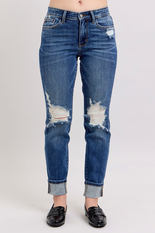 MR BF Fit W/Destroy, Yoke PK & Faux Selvedge Cuff