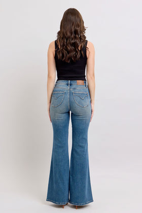 MR Tummy Control Vintage Wash & Back Shield Pkts Flare