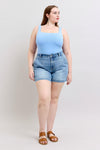 HW Denim Trouser Shorts