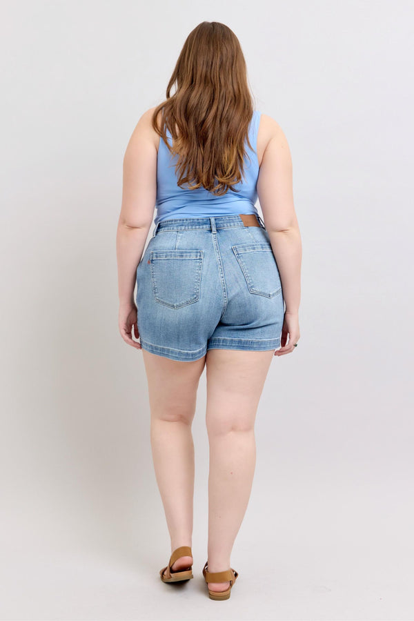 HW Denim Trouser Shorts