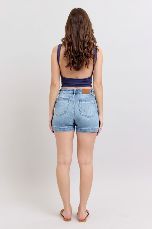 HW Denim Trouser Shorts