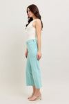 HW Garment Dyed Raw Hem Crop Wide