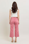 HW Garment Dyed Raw Hem Crop Wide