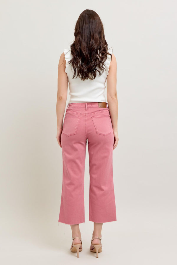 HW Garment Dyed Raw Hem Crop Wide