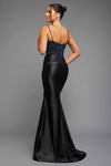 Black Fitted Ballgown W/Glossy Look