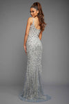 Grey Ballgown W/Leg Slit