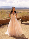 Yellow Sequin Ball Gown W/Pockets