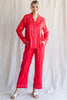 Satin Striped Print Pajama Set