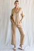 Satin Striped Print Pajama Set