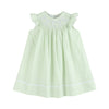 Honeydew Green Bunny Smocked Bishop Dress