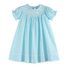 Light Blue Daisy Smocked Bishop Dress