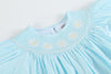 Light Blue Daisy Smocked Bishop Dress