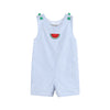 Light Blue Seersucker Watermelon Shortalls