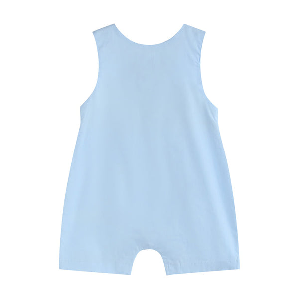 Light Blue Easter Smocked Shortalls
