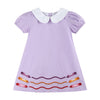 Purple Crayon Back to School Collared Dress