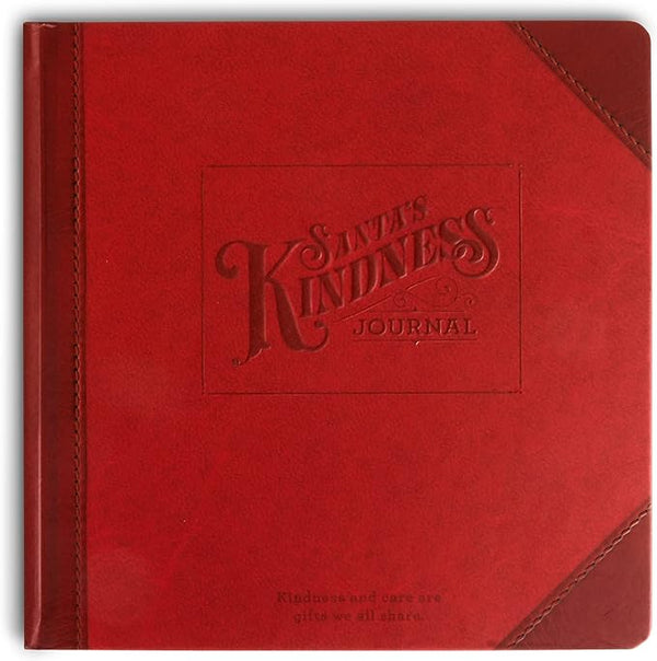 SANTA'S KINDNESS Festive Hard Cover Vibrant Red Christmas Activity Writing Journal