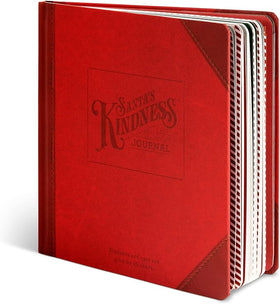 SANTA'S KINDNESS Festive Hard Cover Vibrant Red Christmas Activity Writing Journal