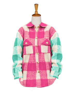 Festive Flair Merry Plaid Shacket