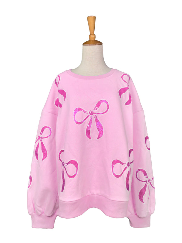 Sequin Bows Sweatshirt