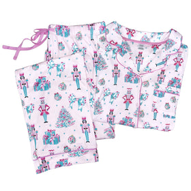 El Sugarplum Nutcracker Button Down Loungewear Set