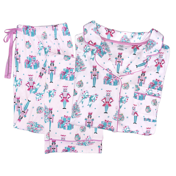 El Sugarplum Nutcracker Button Down Loungewear Set