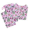 Pink Vintage Holiday Button Down Loungewear Set
