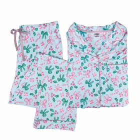 Sugarplum Wishes Button Down Loungewear Set