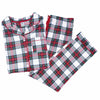 Victoria Chic Plaid Button Down Loungewear Set