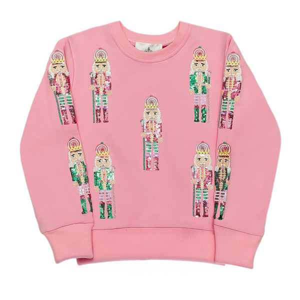 Belle Cher Pink and Teal Nutcracker Sweatshirt