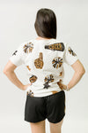 BELLE CHER BLACK AND GOLD CHEER SHIRT