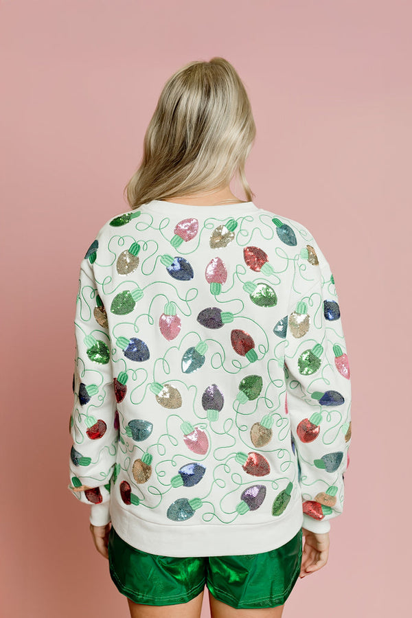 Belle Cher Christmas Lights Sweatshirt