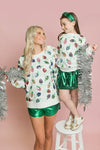 Belle Cher Christmas Lights Sweatshirt