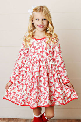 SERENDIPITY RED BOW DRESS