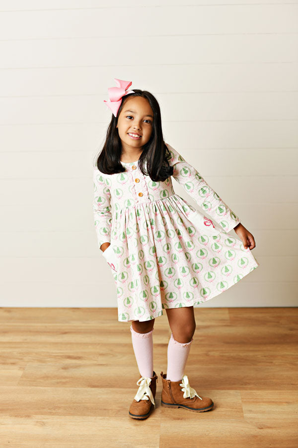 Swoon Baby Pink Christmas Bliss Pocket Dress