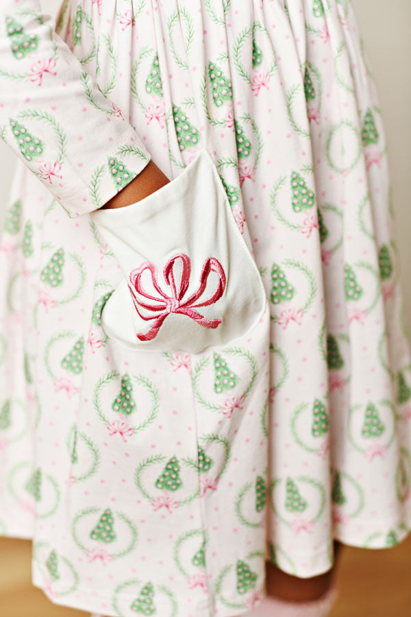 Swoon Baby Pink Christmas Bliss Pocket Dress