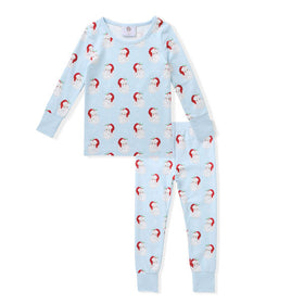 Swoon Baby Santa Baby Blue Butterknit 2 PC Pajama Set