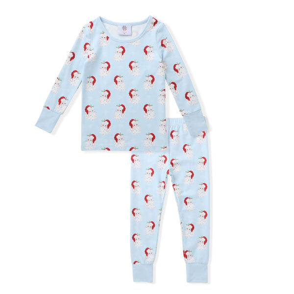 Swoon Baby Santa Baby Blue Butterknit 2 PC Pajama Set