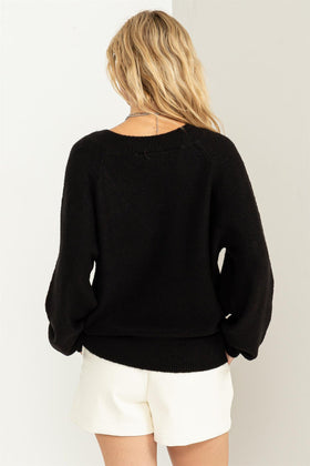 TRY ME OUT LONG SLEEVE SWEATER