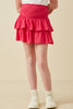 Girls Smocked Ruffle Tiered Mini Skirt