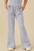 Girls Rib Knit Marled Wide Leg Pants