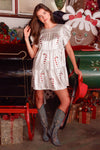 Sequin Christmas Candy Cane Mini Dress