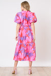 Split Neck Tiered Dress