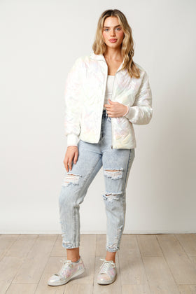 Pearlescent Long Sleeve Padded Jacket