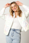 Pearlescent Long Sleeve Padded Jacket